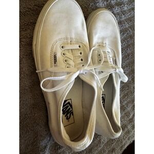 Vans Off The Wall Mens Sz 8.0 Women 9.5 White Sneakers Euc